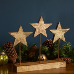 A set of 3 Floating Wooden Stars