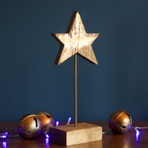 A Floating Wooden Star Ornament