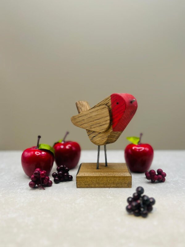 A Christmas Robin Decoration made from wood