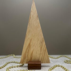 A contemporary tree ornament made from Ash.