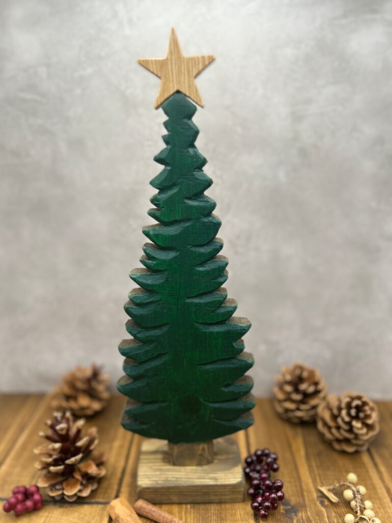Carved Christmas Tree Ornament