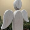 A floating Christmas Angel decoration handmade from Oak