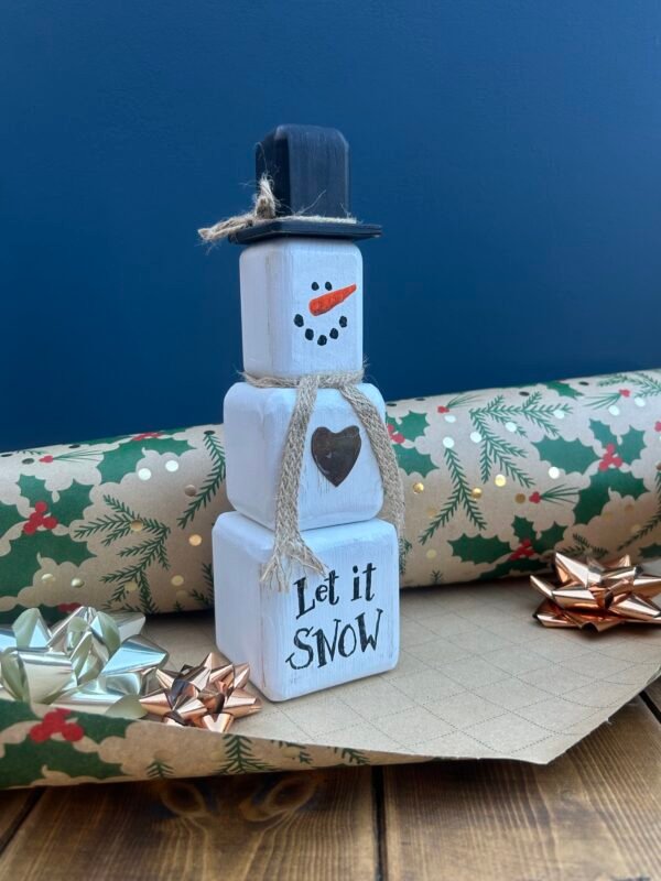 Handmade Rustic Snowman Decoration