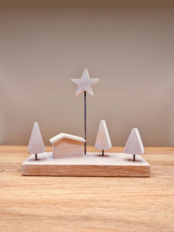 Little Bethlehem Nativity Scene in limed Oak