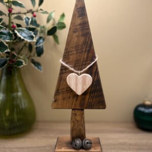 A love themed christmas Tree ornament made from wood.
