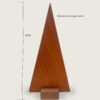 Contemporary tree ornament with product dimensions