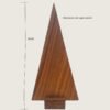 Contemporary tree decoration with product dimensions