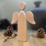 A wooden angel christmas decoration
