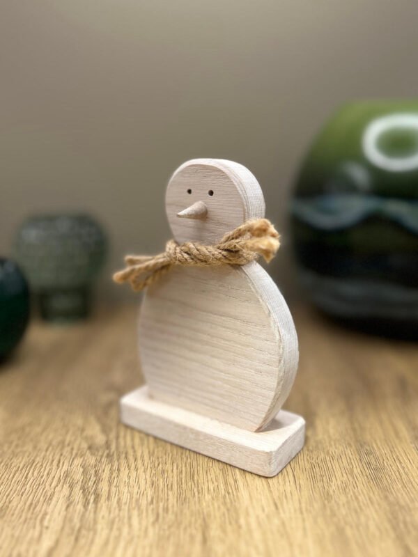 A little snowman decoration made for Ash with a limed wax finish.